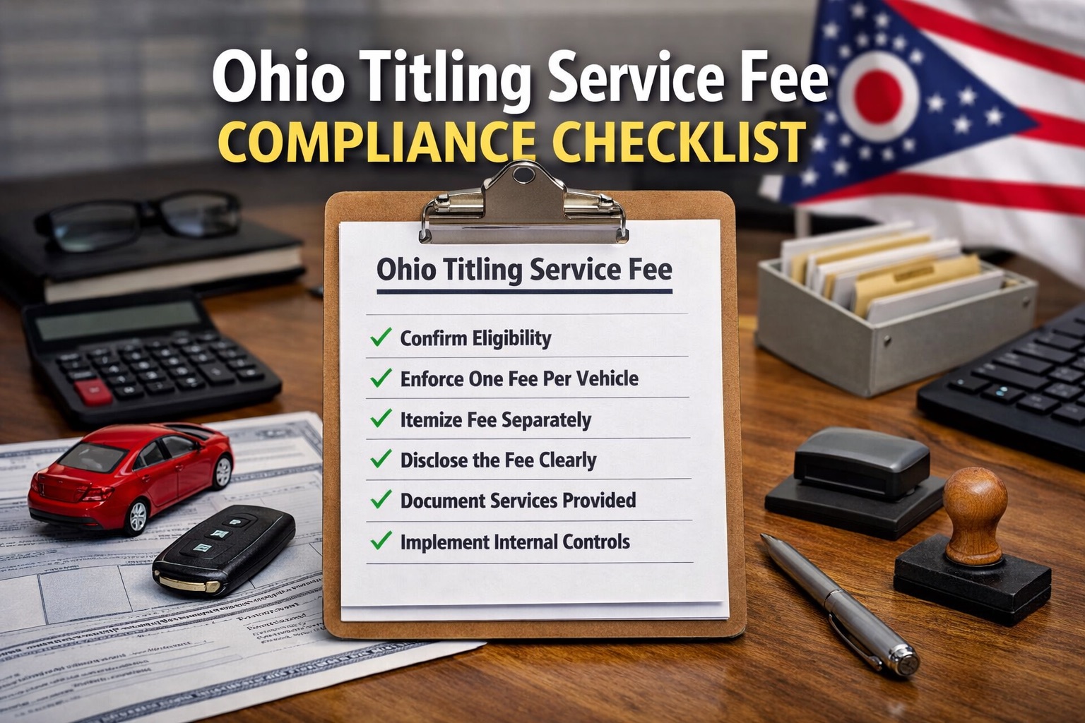 Ohio titling service fee compliance checklist for dealerships