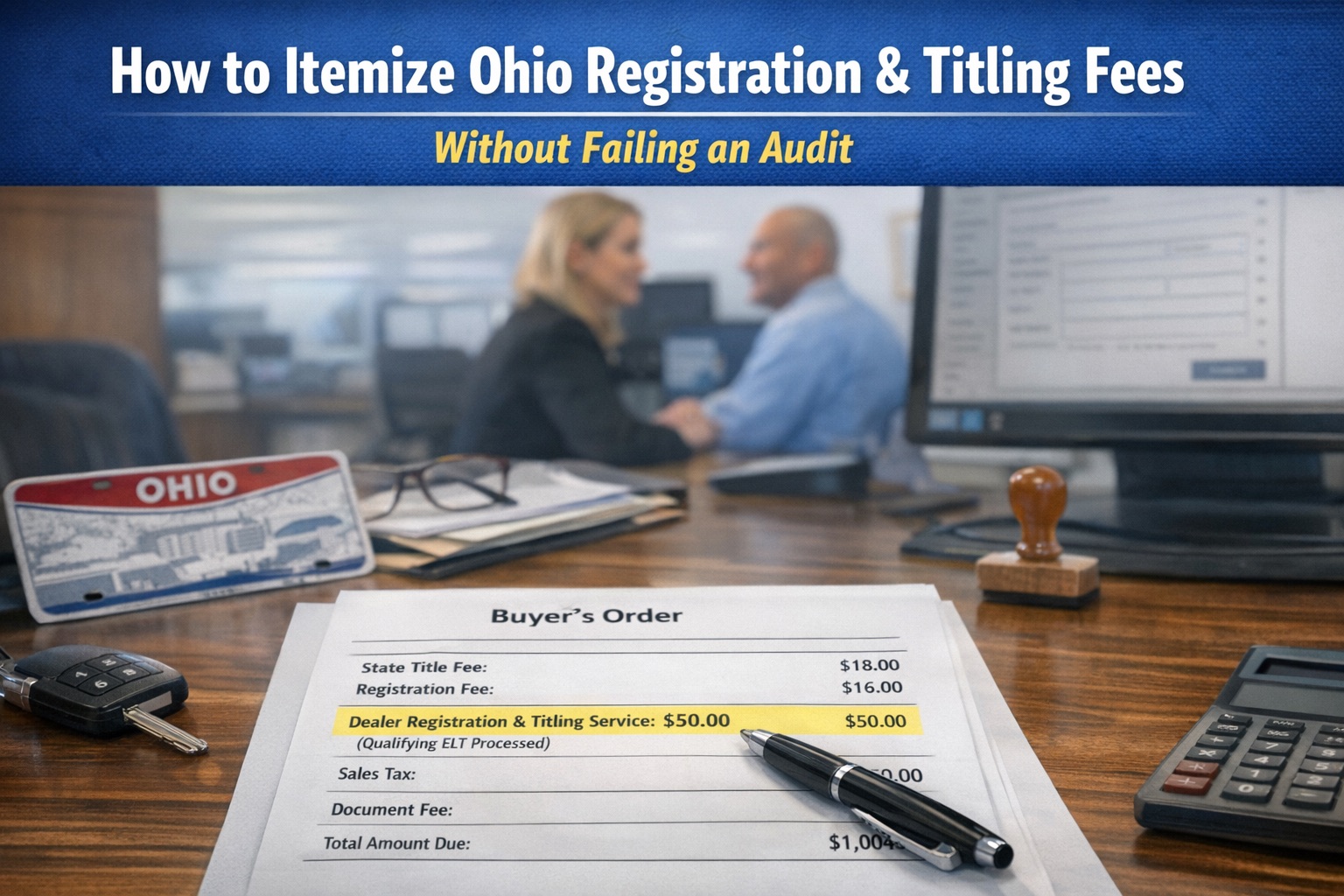 itemize ohio registration and titling fees